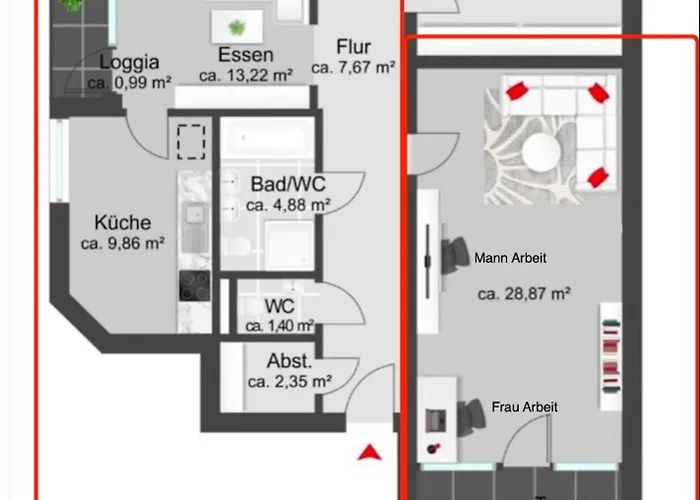 홈스테이 M Zone, Quiet Large Living Room, Terrace 뮌헨