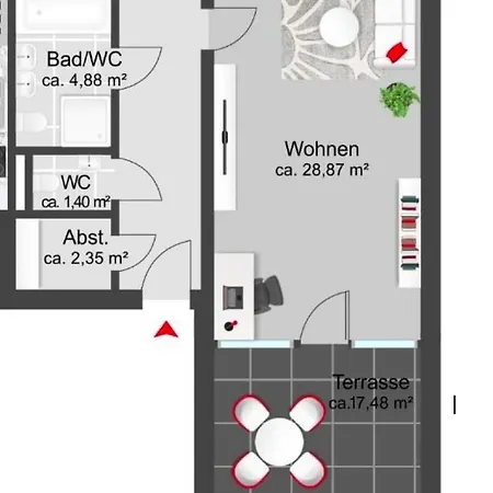 M Zone, Quiet Large Living Room, Terrace *
